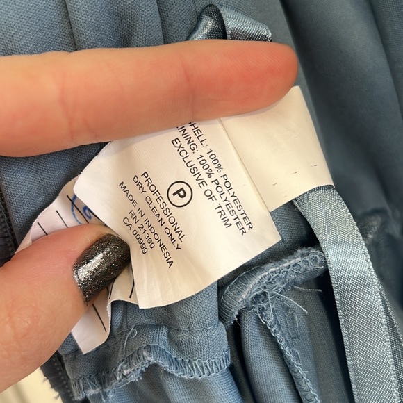 Kennedy Blue “Rose” bridesmaid long dress with slit, size 6 Dusty blue - Picture 13 of 14